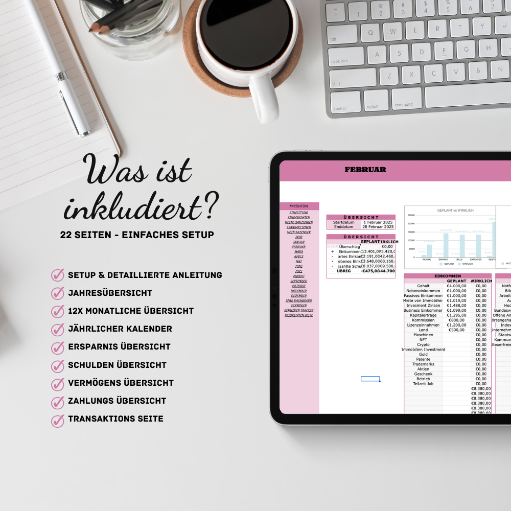 Ultimatives Budget-Sheet Template